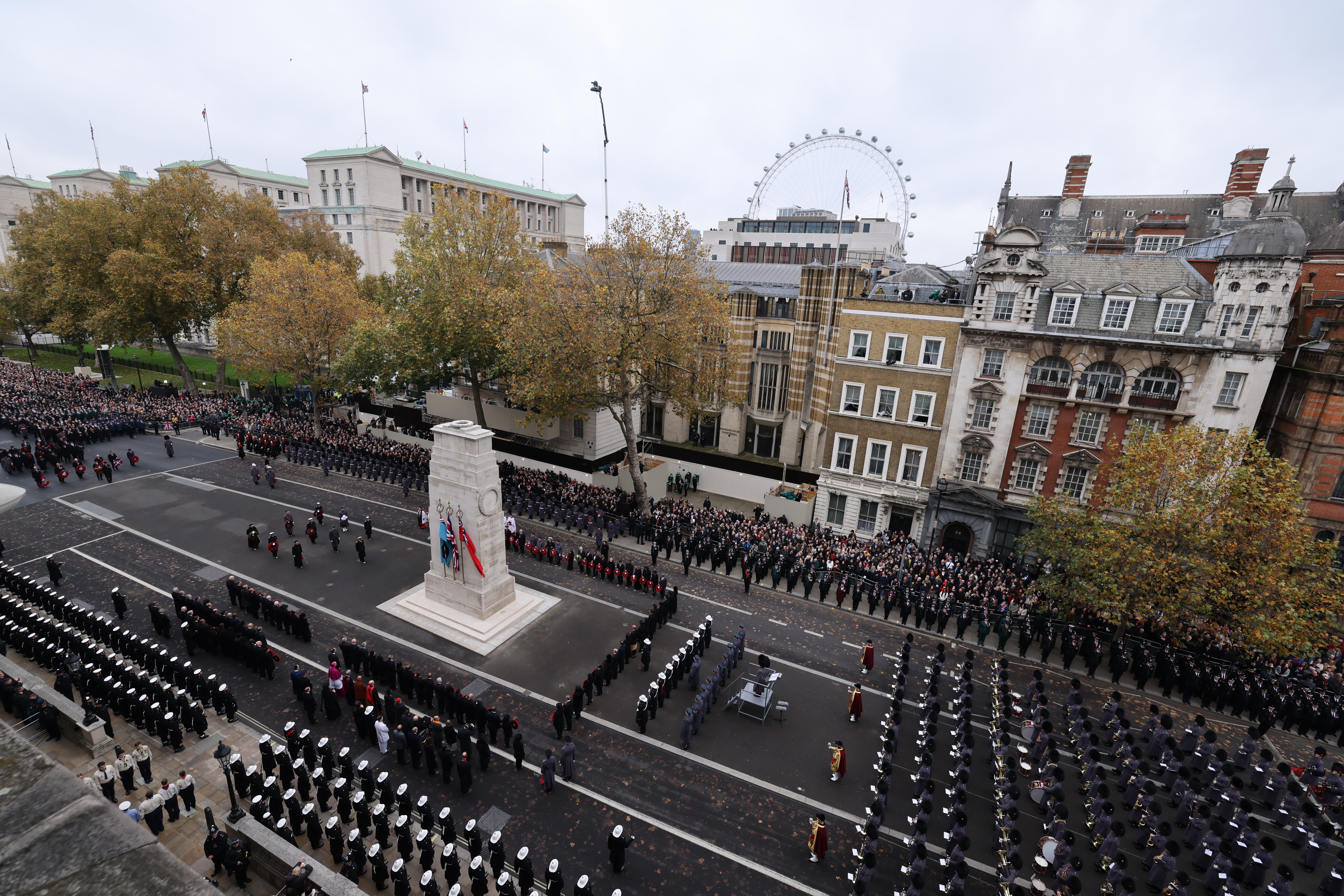View over the Cenotaph during parade.